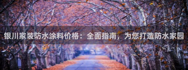 和记h88游戏：银川家装防水涂料价格：全面指南，为您打造防水家园