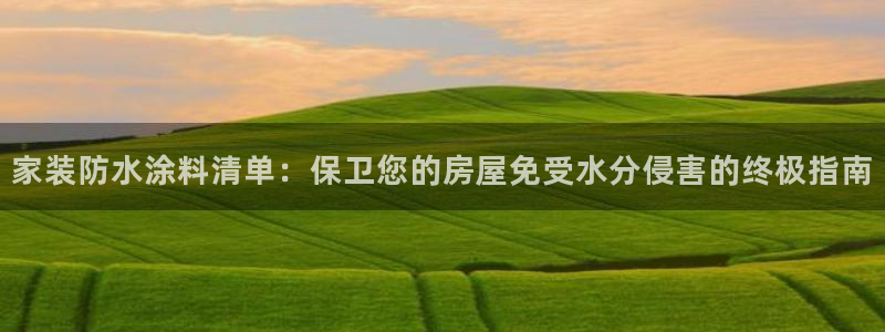 和记旗舰厅：家装防水涂料清单：保卫您的房屋免受水分侵害的终极指南