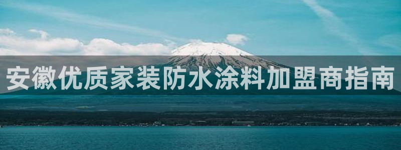 和记登陆：安徽优质家装防水涂料加盟商指南