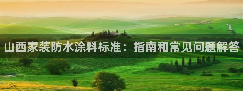 和记Ag：山西家装防水涂料标准：指南和常见问题解答