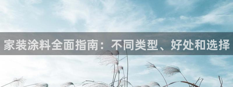 和记ag旗舰厅app：家装涂料全面指南：不同类型、好处和选择