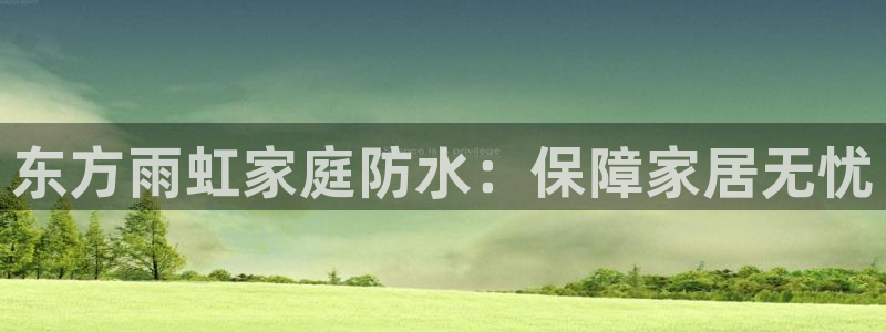 江苏和记数码科技有限公司：东方雨虹家庭防水：保障家居无忧