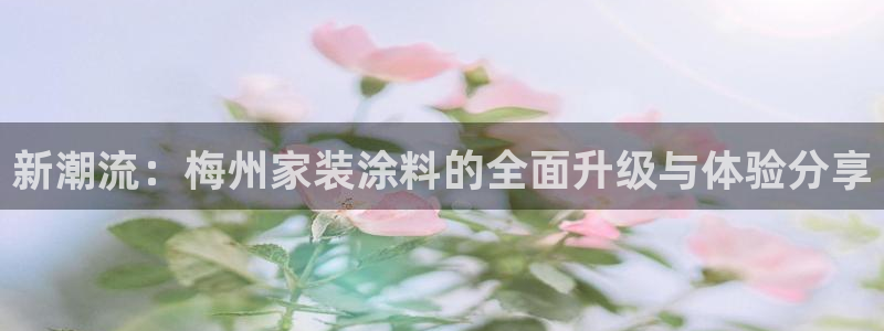 和记官方直营注册导航：新潮流：梅州家装涂料的全面升级与体验分
