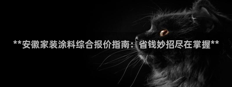 和记ag旗舰：**安徽家装涂料综合报价指南：省钱妙招尽在掌握**